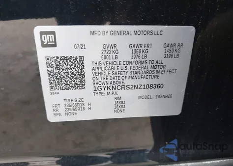 2022 Cadillac Xt5 Fwd Premium Luxury from USA, damaged, VIN 1GYKNCRS2NZ108360